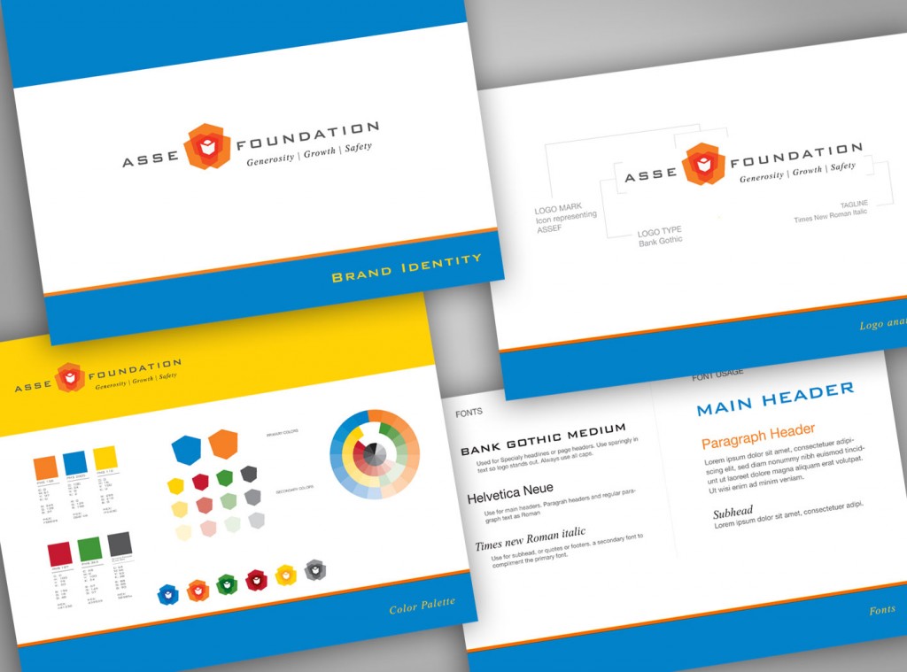 brandguide_assef Example of a few pages from a more comprehensive identity guide