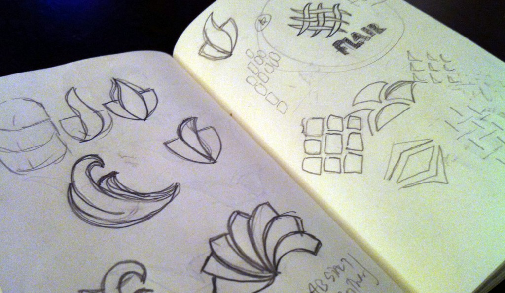 logo_sketch The sketching process during the exploration phase.